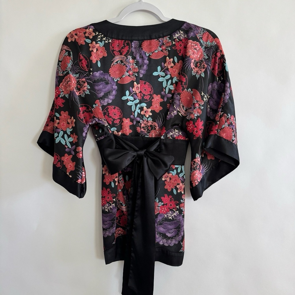 Bisou Bisou Vintage 90s Y2k Babydoll Foral Asian Inspired Top 12 Rachel Monica - Picture 3 of 10